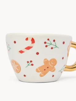 coincasa Tazze, Mug E Tazzine|Tazze, Mug E Tazzine Natalizie|Tazza caffè in stoneware motivo gingerbread Bianco