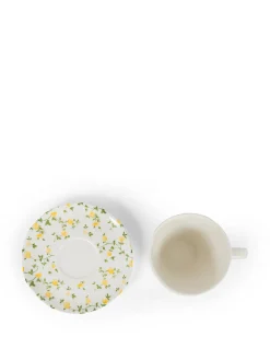 coincasa Tazze, Mug E Tazzine|Tazza caffè porcellana motivo fiorellino Bianco