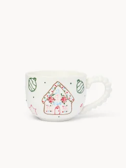 coincasa Tazze, Mug E Tazzine|Tazze, Mug E Tazzine Natalizie|Tazza da colazione in porcellana motivo villaggio di Natale Bianco