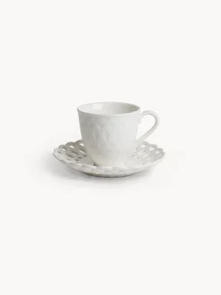 coincasa Tazze, Mug E Tazzine|Tazza tè in porcellana traforata Bianco