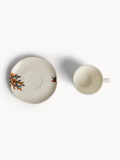 coincasa Tazze, Mug E Tazzine|Tazza tè in stoneware motivo foglioline Multicolor