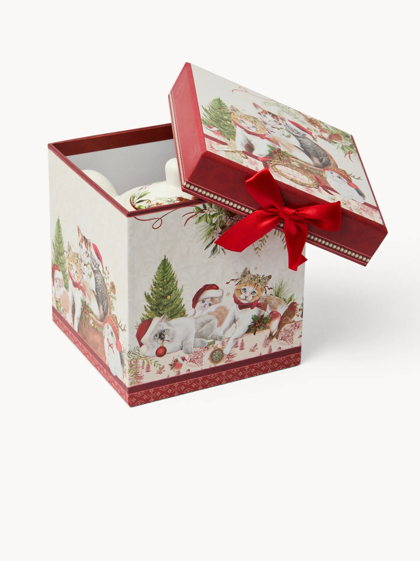 coincasa Teiere E Tisaniere|Tazze, Mug E Tazzine Natalizie|Teaforone in new bone china gattini vintage Rosso