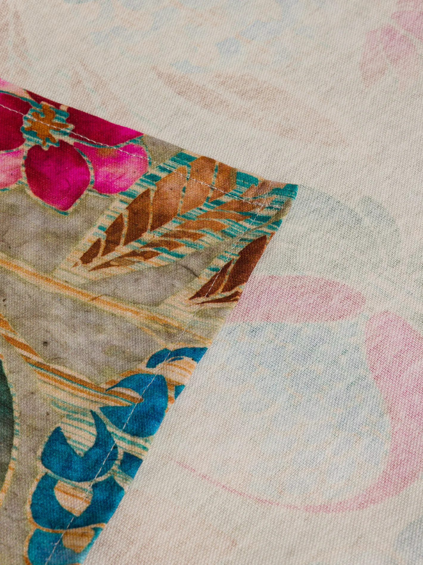 coincasa Arredo Soggiorno|Telo arredo in panama di cotone stampa floreale Multicolor