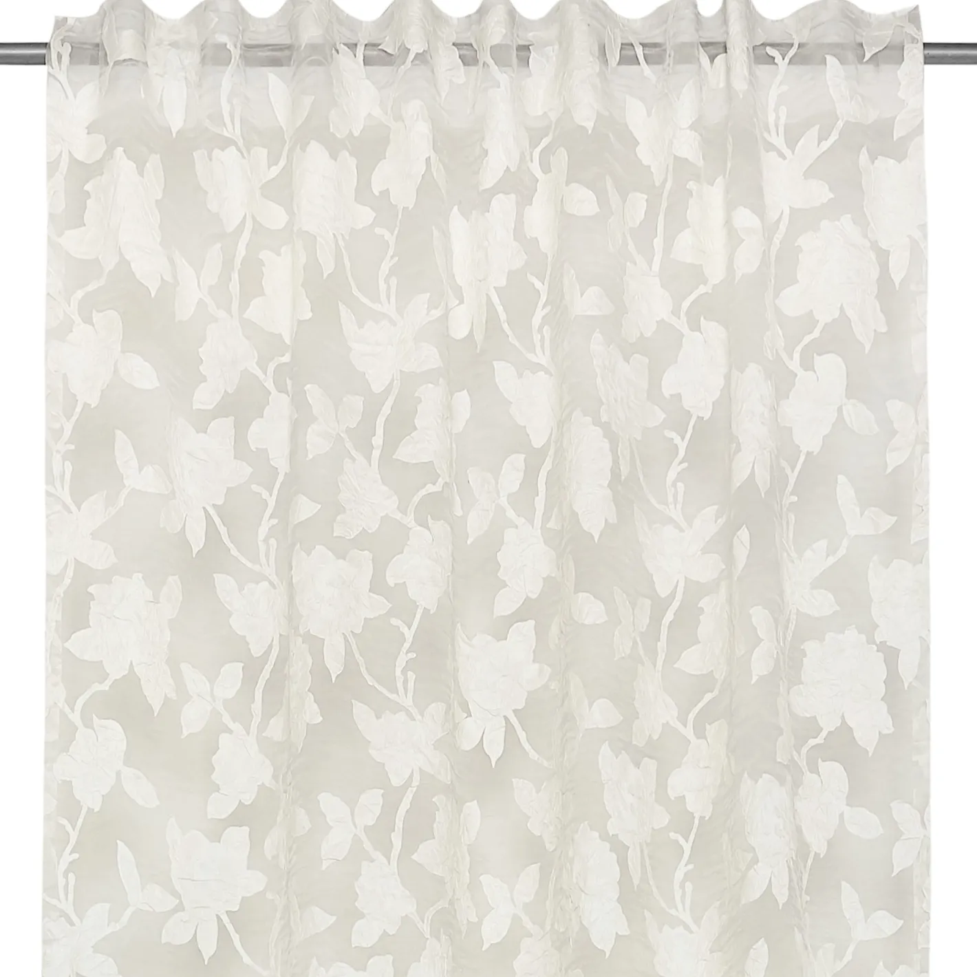 coincasa Tende|Tende Soggiorno|Tenda stampa rose devore Bianco