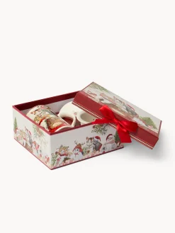 coincasa Teiere E Tisaniere|Tazze, Mug E Tazzine Natalizie|Tisaniera in new bone china gattini vintage Rosso