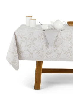 coincasa Biancheria Da Tavola|Tovaglie E Tovaglioli|Tovaglia centrotavola lino e cotone motivo ornamentale Bianco