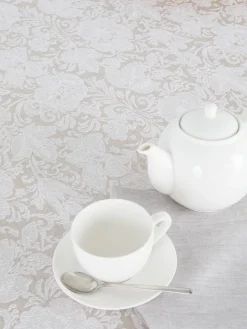 coincasa Biancheria Da Tavola|Tovaglie E Tovaglioli|Tovaglia centrotavola lino e cotone motivo ornamentale Bianco