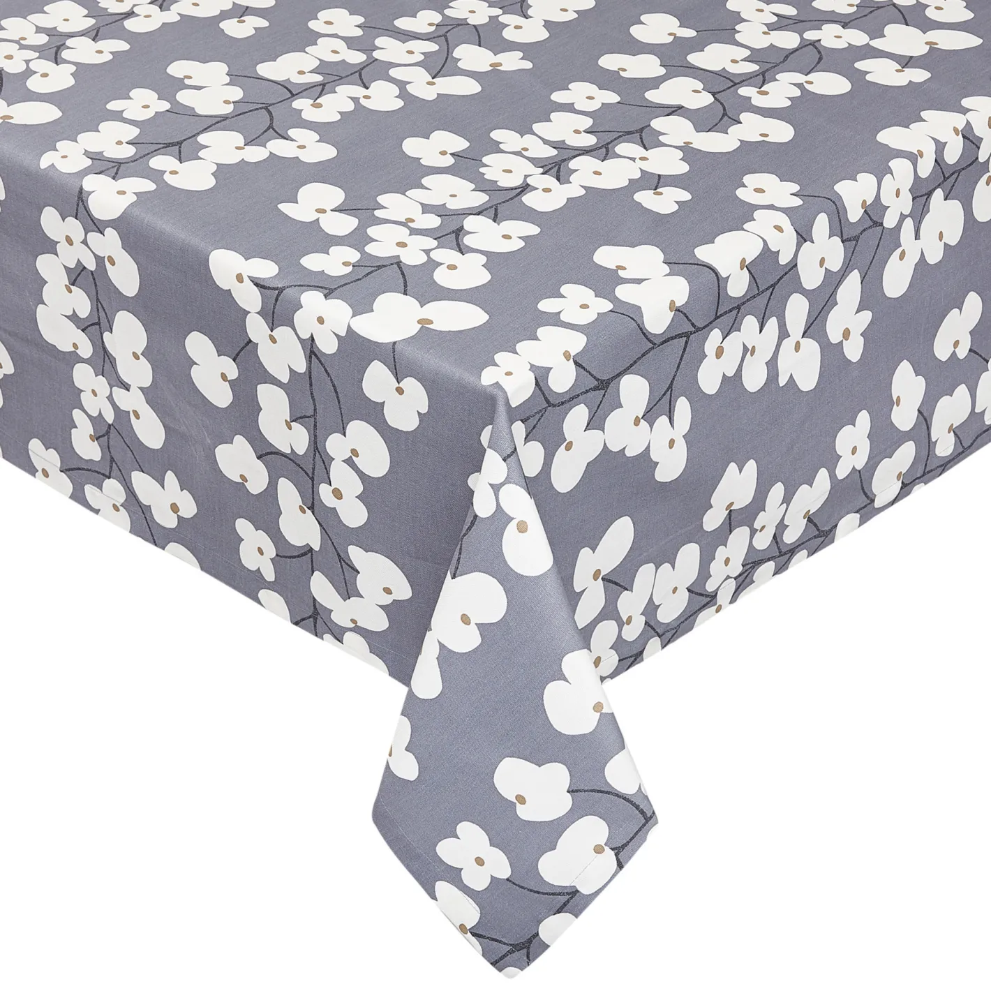 coincasa Biancheria Da Tavola|Tovaglie E Tovaglioli|Tovaglia cotone stampa fiori Bianco/Blu