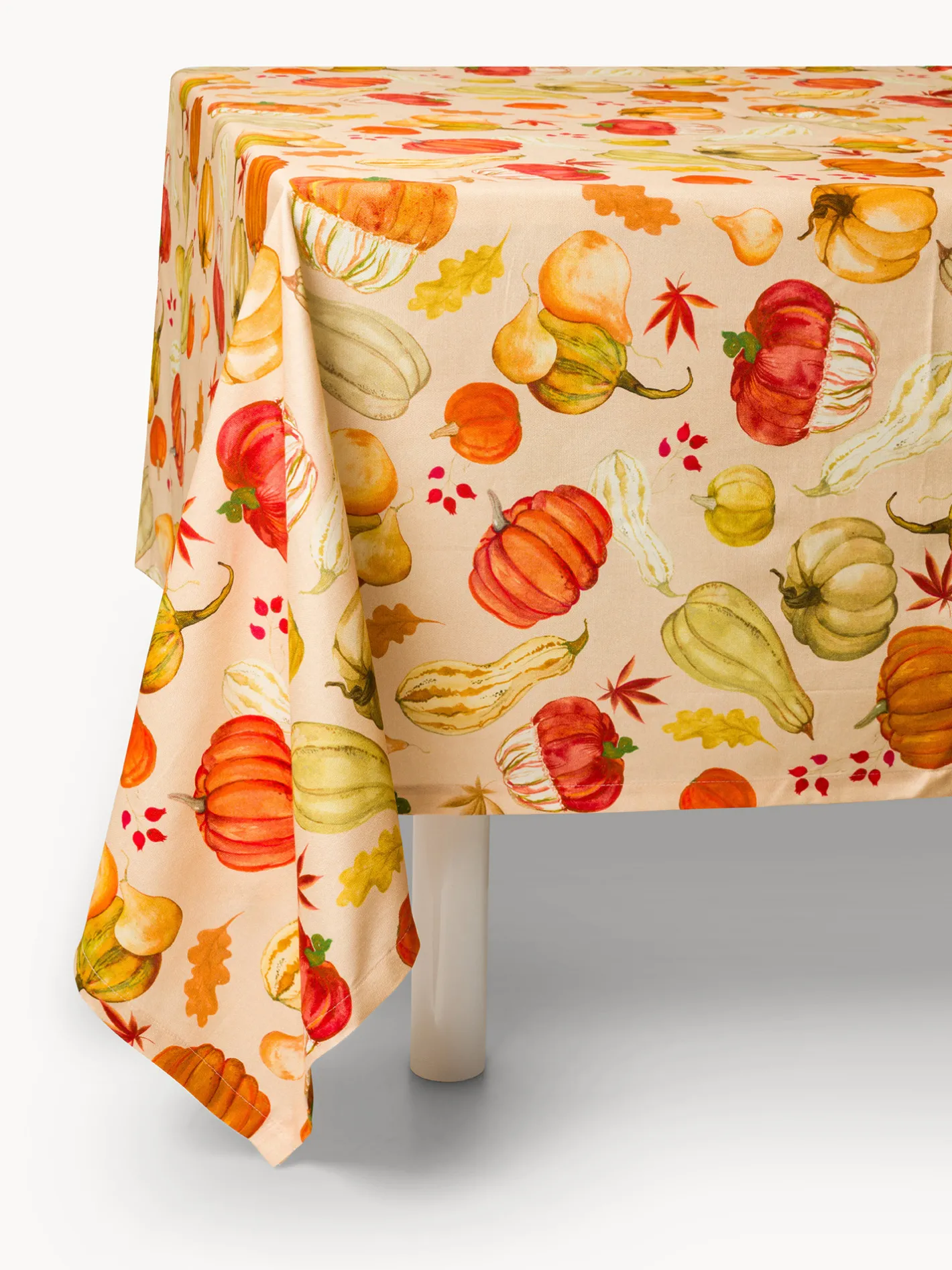 coincasa Biancheria Da Tavola|Tovaglie E Tovaglioli|Tovaglia in panama di puro cotone stampa zucche Beige