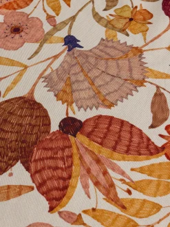 coincasa Biancheria Da Tavola|Tovaglie E Tovaglioli|Tovaglia in panama di puro cotone stampa foliage Arancione