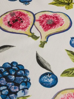 coincasa Biancheria Da Tavola|Tovaglie E Tovaglioli|Tovaglia in panama di puro cotone con stampa fichi Bianco