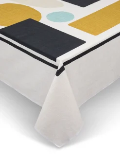 coincasa Biancheria Da Tavola|Tovaglie E Tovaglioli|Tovaglia misto lino stampa geometrica Multicolor