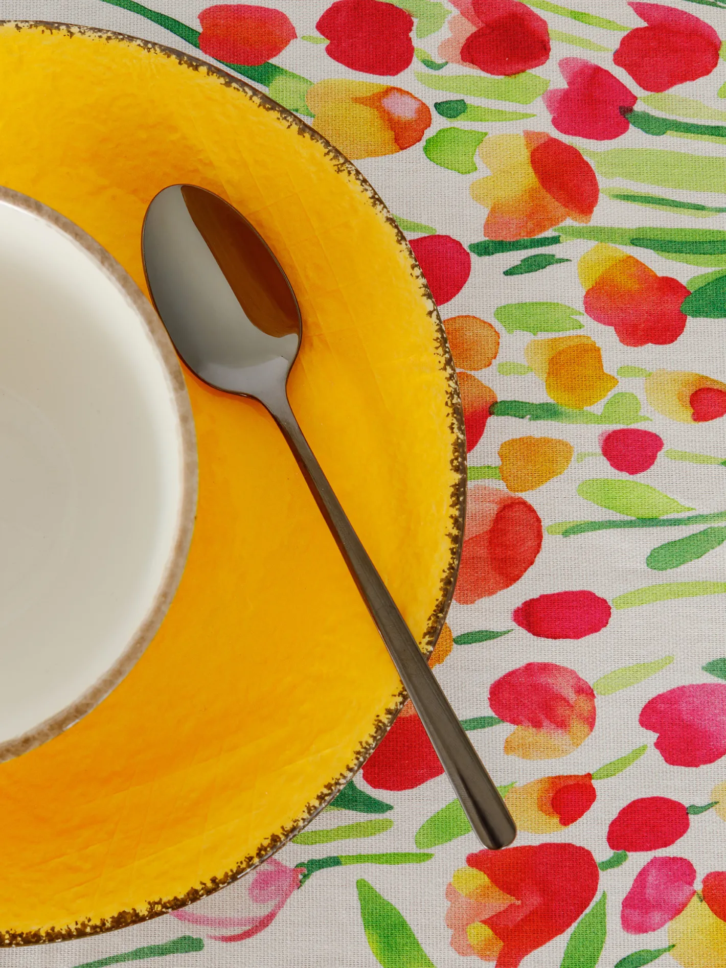 coincasa Biancheria Da Tavola|Tovaglie E Tovaglioli|Tovaglia panama di cotone stampa tulipani Multicolor