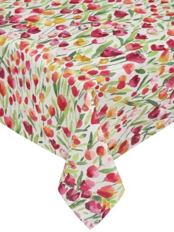 coincasa Biancheria Da Tavola|Tovaglie E Tovaglioli|Tovaglia panama di cotone stampa tulipani Multicolor