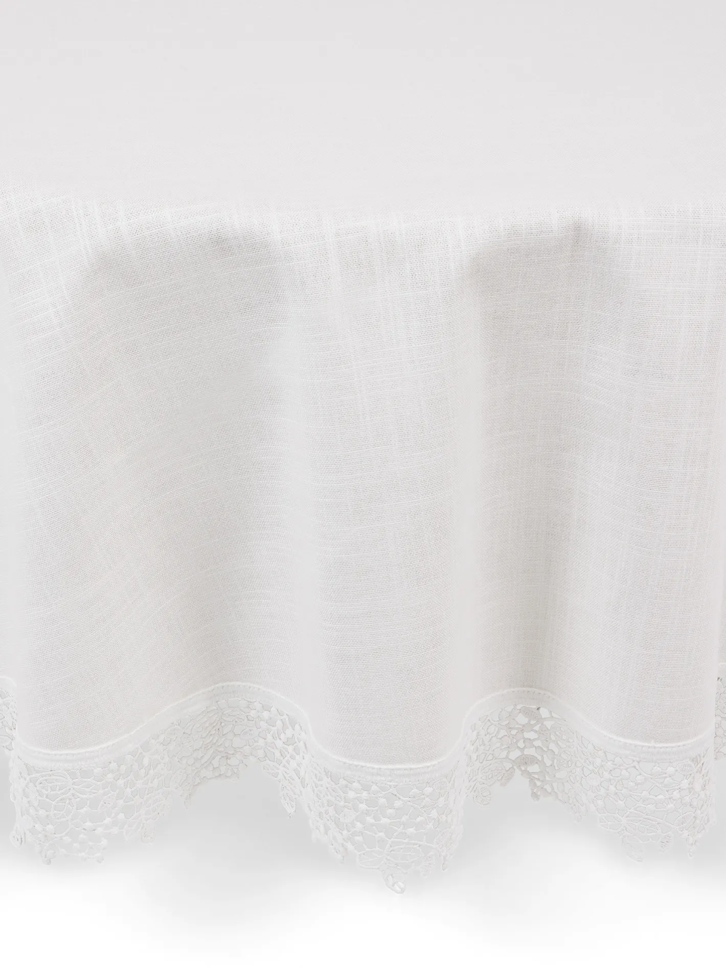 coincasa Biancheria Da Tavola|Tovaglie E Tovaglioli|Tovaglia puro cotone bordo in pizzo Bianco