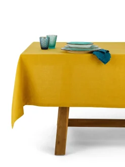 coincasa Biancheria Da Tavola|Tovaglie E Tovaglioli|Tovaglia puro lino lavato tinta unita Giallo ocra