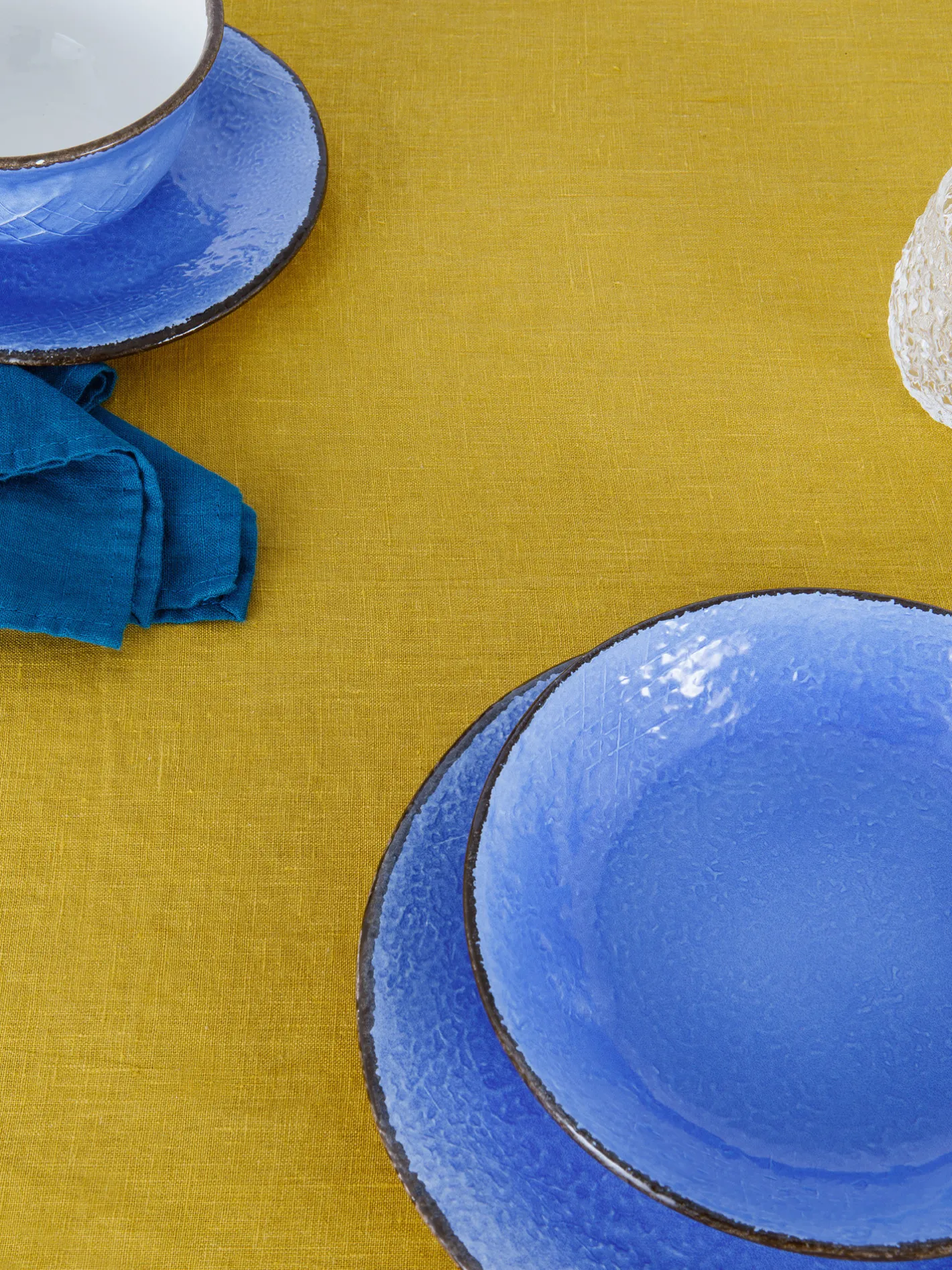 coincasa Biancheria Da Tavola|Tovaglie E Tovaglioli|Tovaglia puro lino lavato tinta unita Giallo ocra