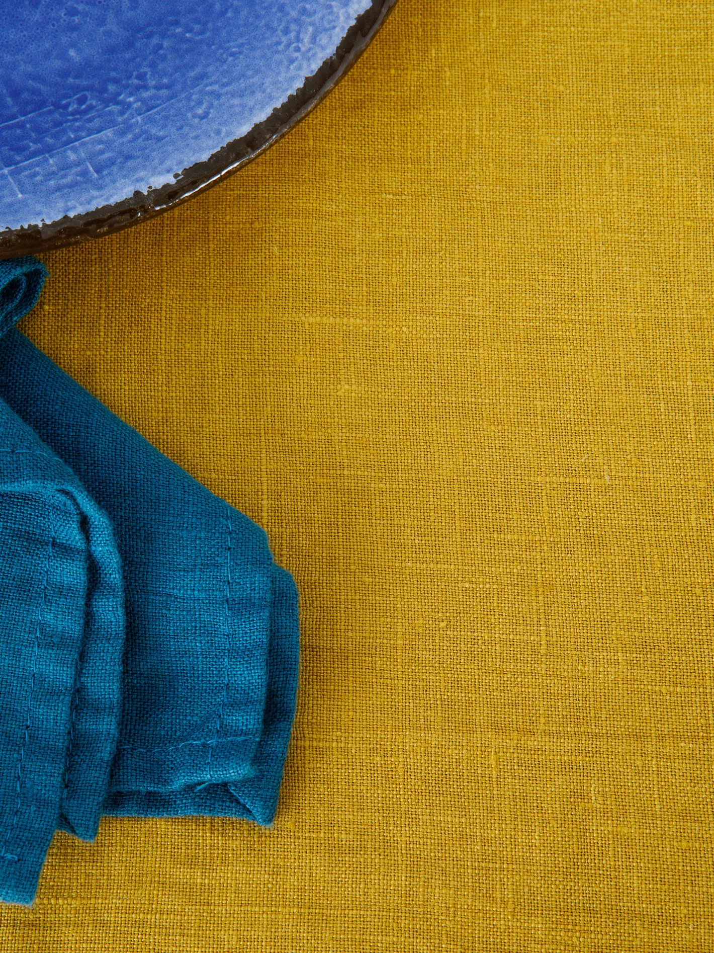 coincasa Biancheria Da Tavola|Tovaglie E Tovaglioli|Tovaglia puro lino lavato tinta unita Giallo ocra