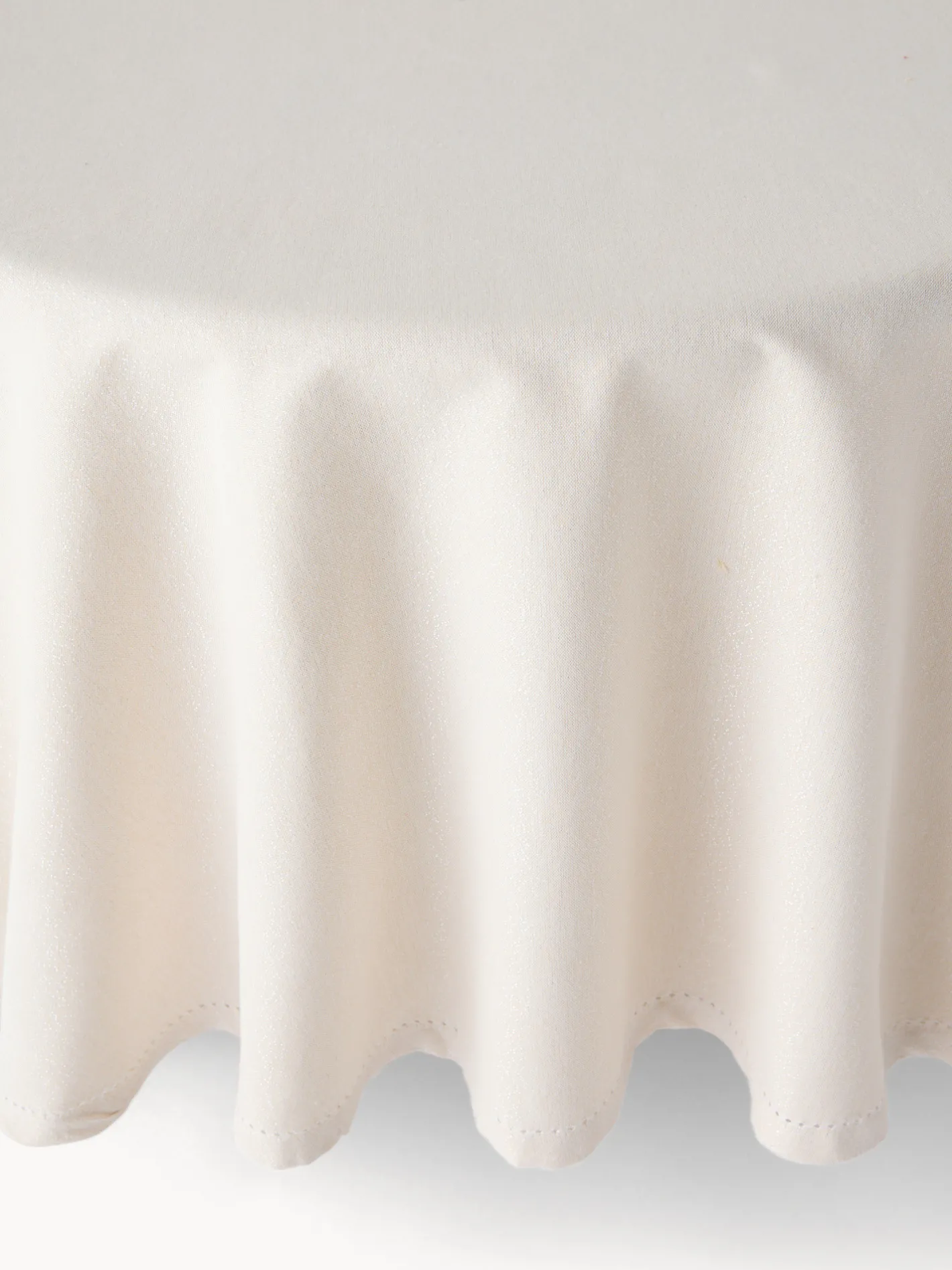 coincasa Tovaglie E Tovaglioli|Tovaglie E Runner Natalizi|Tovaglia rotonda in cotone e lurex con orlo à jour Bianco