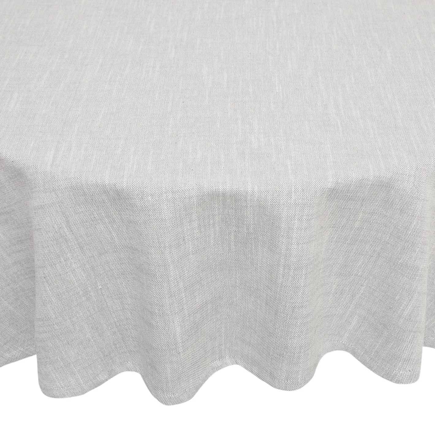 coincasa Biancheria Da Tavola|Tovaglie E Tovaglioli|Tovaglia rotonda puro cotone fiammato tinta unita Grigio