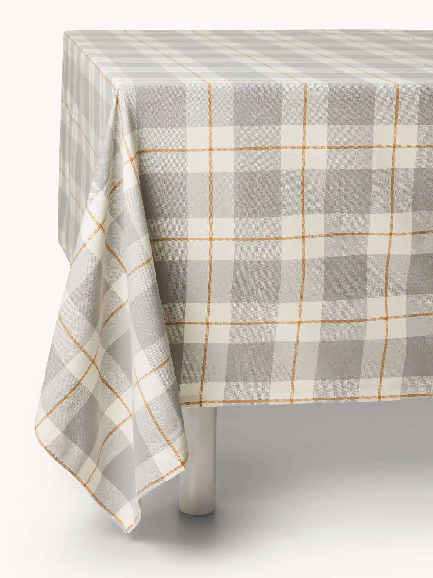 coincasa Biancheria Da Tavola|Tovaglie E Tovaglioli|Tovaglia teflonata in puro cotone tinto filo motivo check Grigio