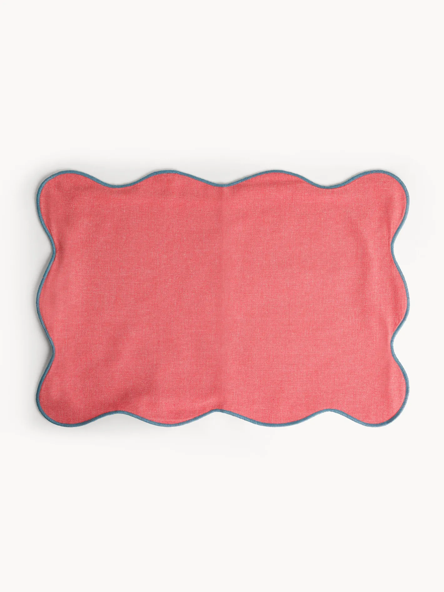 coincasa Biancheria Da Tavola|Tovagliette|Tovaglietta in cotone con bordi smerlati e overlock Rosa cipria