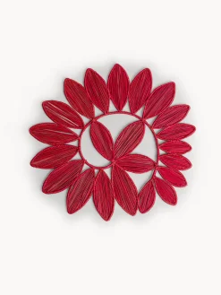 coincasa Biancheria Da Tavola|Tovagliette|Tovaglietta in fibra di palma di iraca intrecciata a mano Rosso corallo