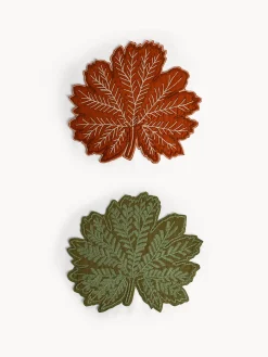 coincasa Biancheria Da Tavola|Tovagliette|Tovaglietta in puro cotone a forma di foglia acero Multicolor