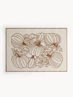 coincasa Biancheria Da Tavola|Tovagliette|Tovaglietta in puro cotone con cut forma di zucche Bianco