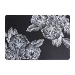 coincasa Biancheria Da Tavola|Tovagliette|Tovaglietta PVC motivo fiori Nero 1