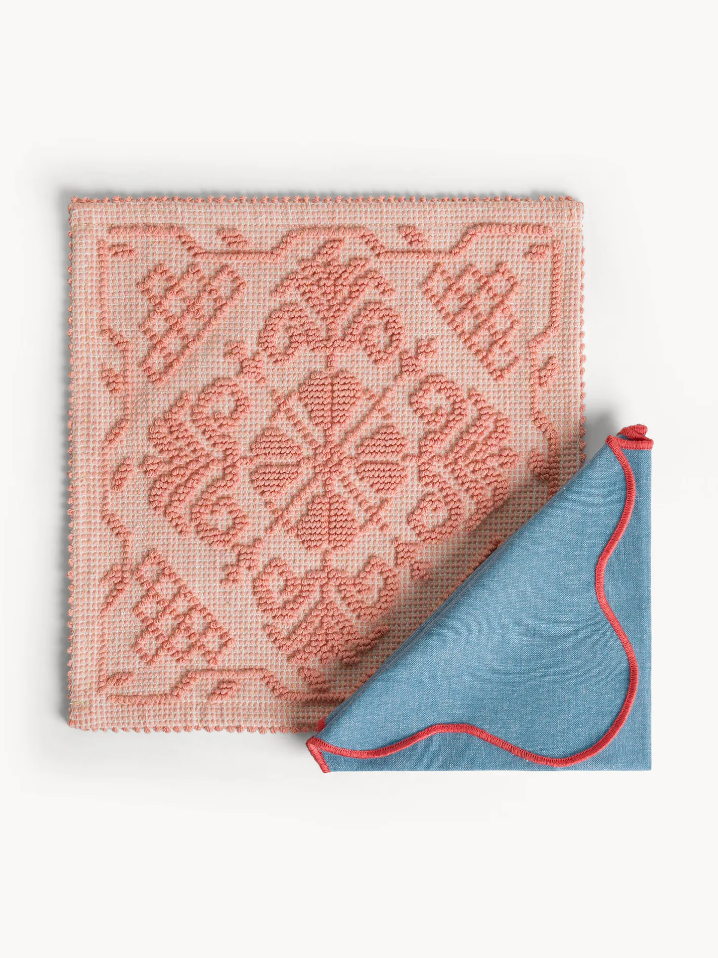 coincasa Biancheria Da Tavola|Tovagliette|Tovaglietta sarda in puro cotone tinta unita Rosa cipria