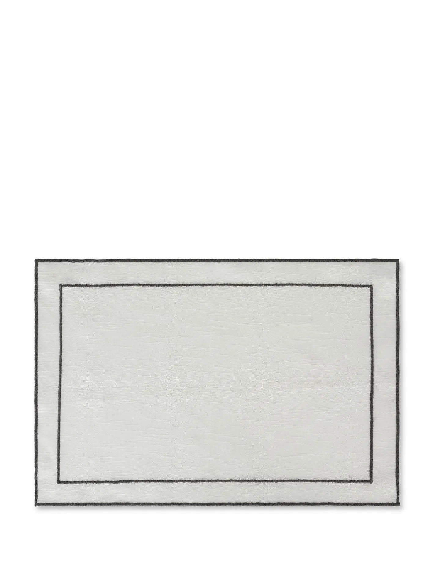 coincasa Biancheria Da Tavola|Tovagliette|Tovaglietta slub di cotone con overlock Bianco