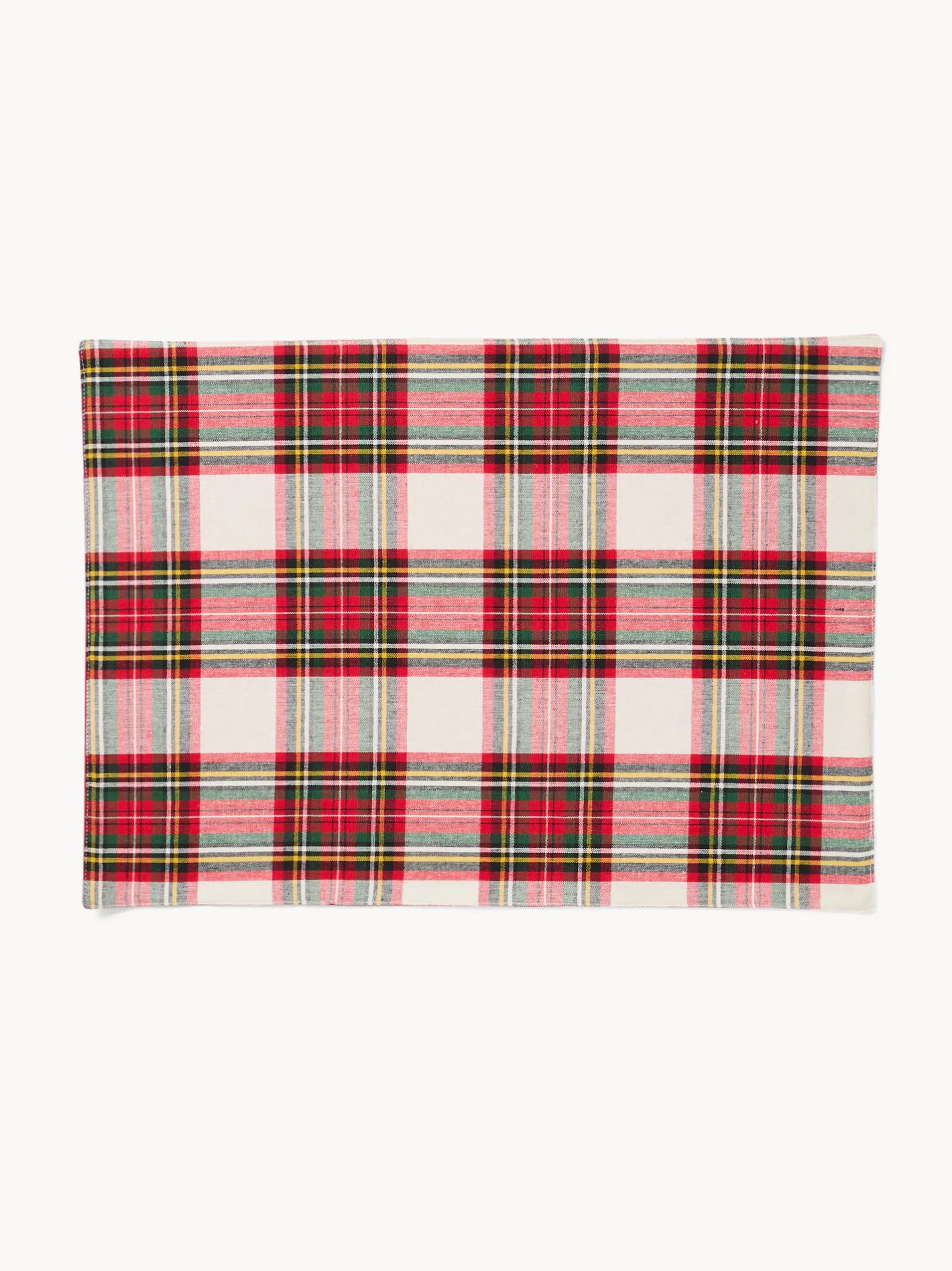 coincasa Tovagliette|Tovagliette Natalizie|Tovaglietta tartan in puro cotone tinto filo Multicolor