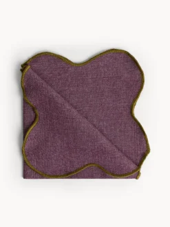 coincasa Biancheria Da Tavola|Tovaglie E Tovaglioli|Tovagliolo in cotone con bordi smerlati e overlock Viola melanzana