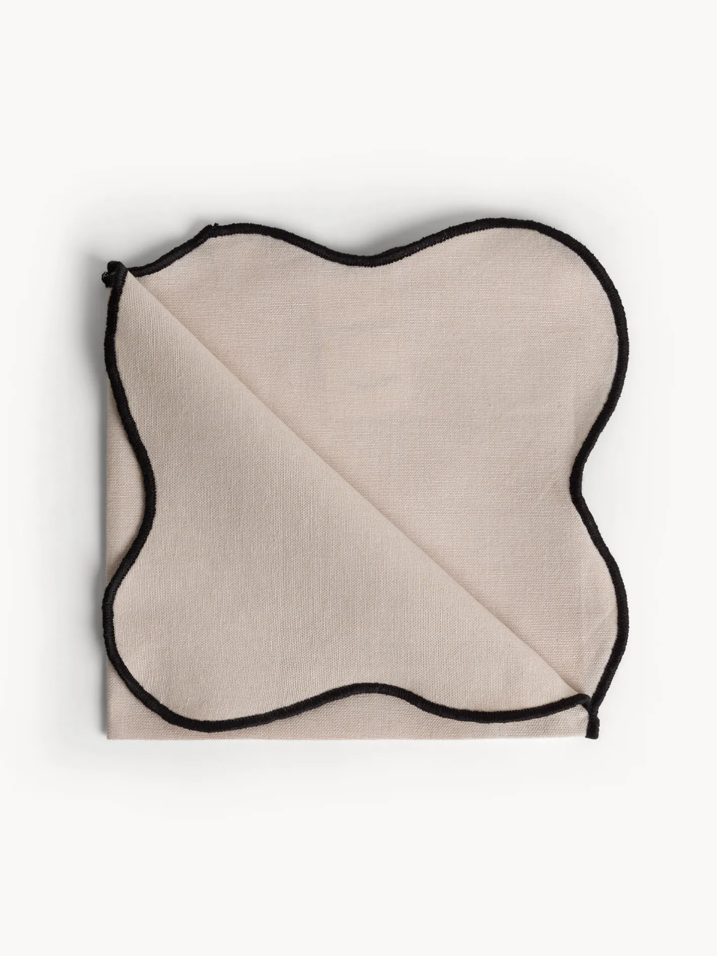 coincasa Biancheria Da Tavola|Tovaglie E Tovaglioli|Tovagliolo in cotone con bordi smerlati e overlock Beige