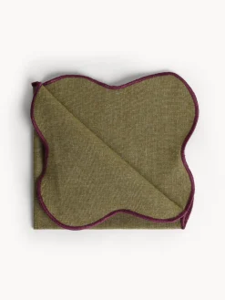 coincasa Biancheria Da Tavola|Tovaglie E Tovaglioli|Tovagliolo in cotone con bordi smerlati e overlock Verde