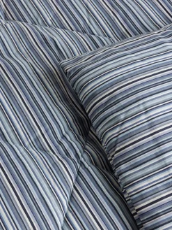 coincasa Biancheria Da Letto|Trapunte E Copriletti|Trapunta in puro cotone a righe Blu