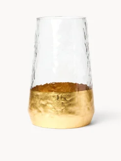 coincasa Vasi Da Interno|Vaso in vetro con fondo dorato Trasparente