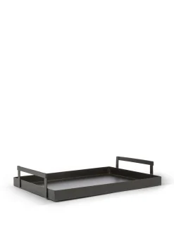 coincasa Soprammobili E Orologi|Vassoio decorativo in metallo verniciato Nero