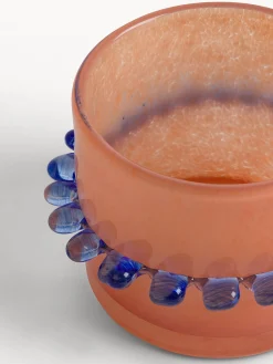 coincasa Lanterne, Candelieri E Portacandele|Lanterne E Vasi Da Esterno|Votivo in vetro fatto a mano Rosa