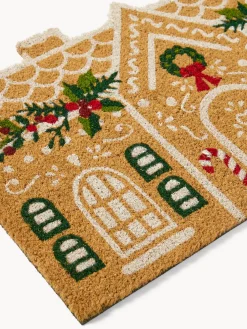 coincasa Zerbini|Zerbino in cocco sagomato con stampa casa natalizia Multicolor