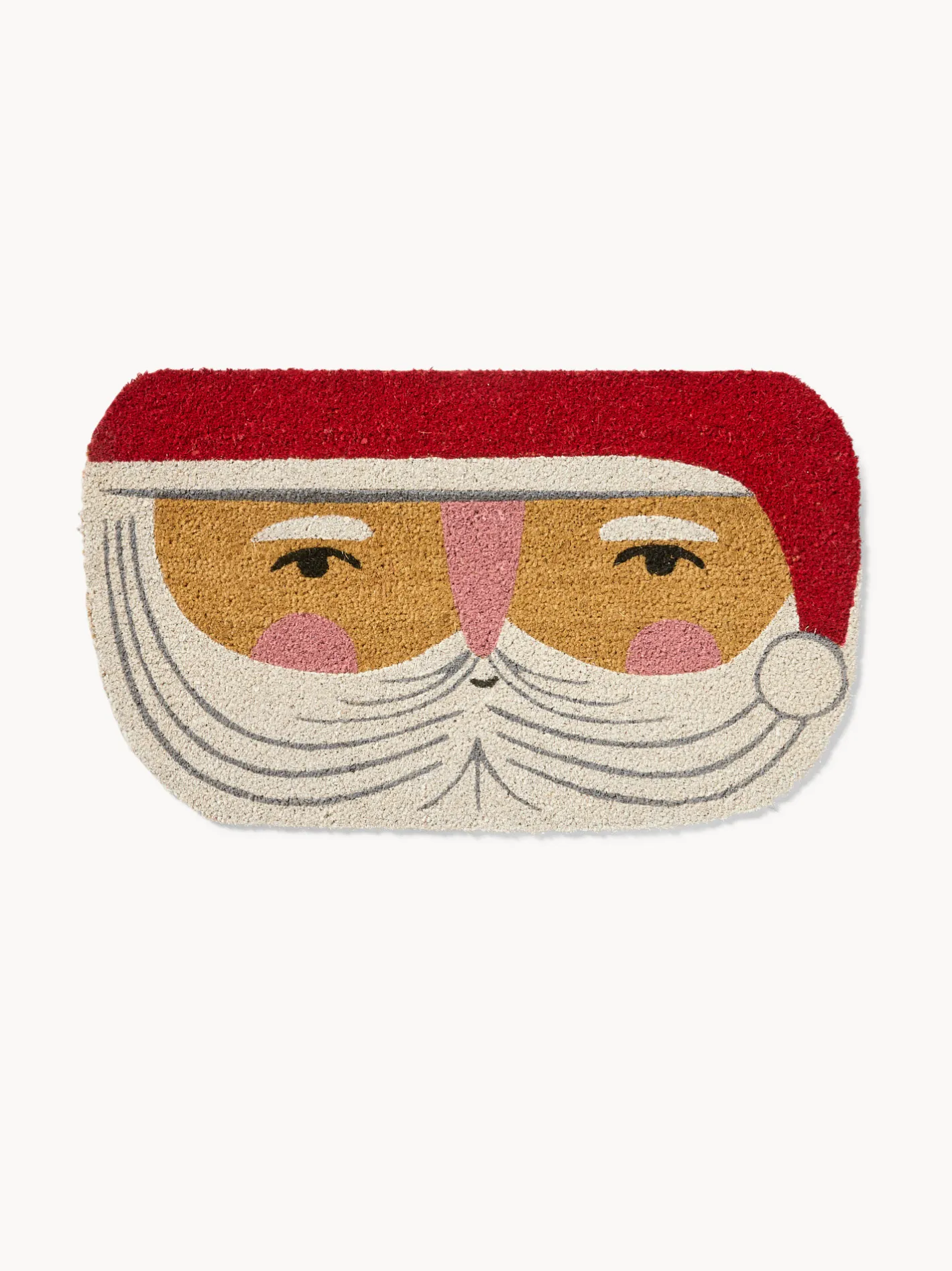 coincasa Zerbini|Zerbino in cocco sagomato con stampa Babbo Natale Multicolor